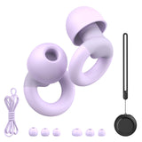 JUSTRVN bouchons d’oreille en silicone doux pour un sommeil paisible.