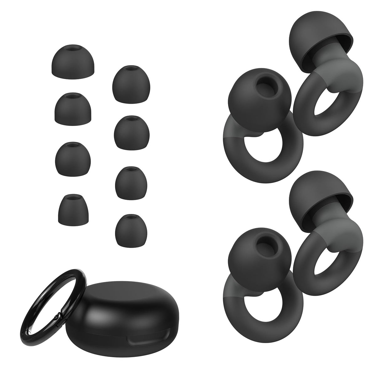 JUSTRVN bouchons d'oreilles Sommeil pack pour une réduction naturelle du bruit