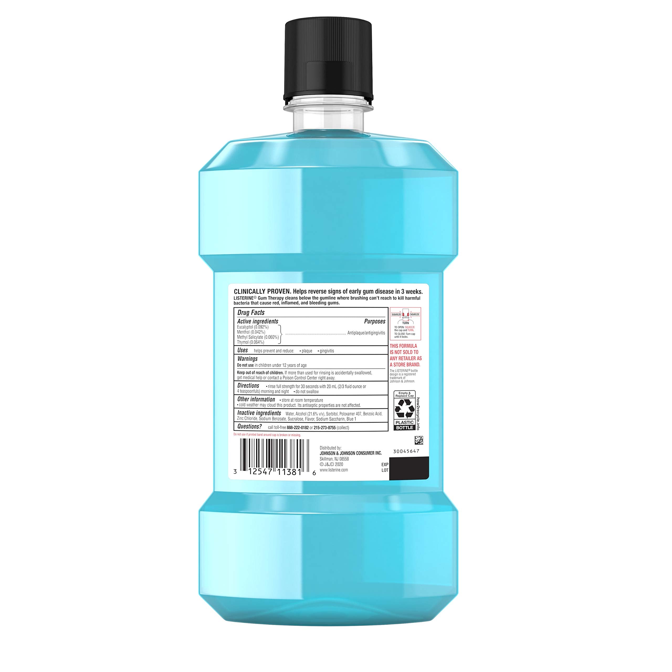 JUSTSWAGDDEEFF Listerine thérapie-gencives, étiquette menthe glaciale