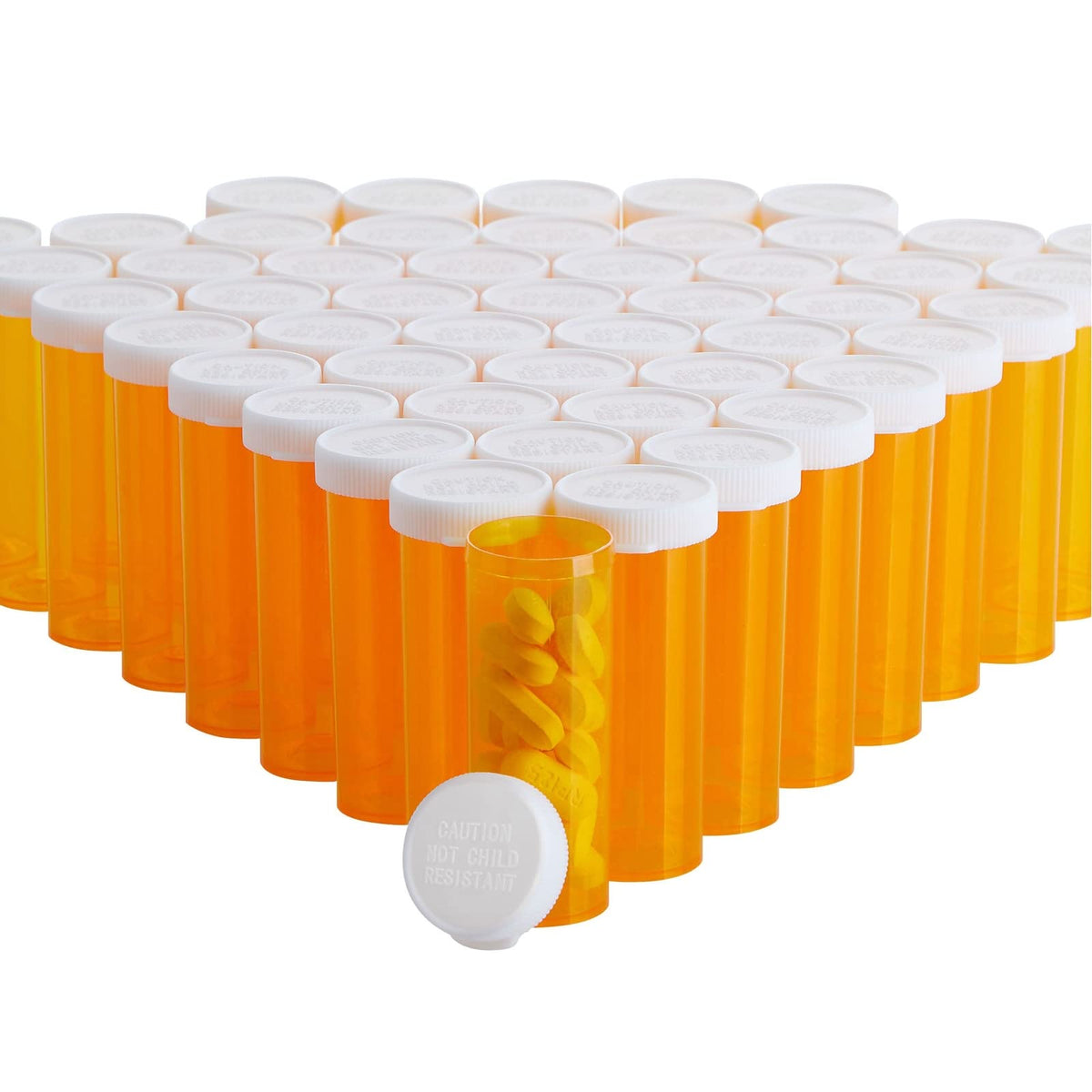 Juvale bouteilles pilules 6 dram orange, faciles à identifier en voyage.