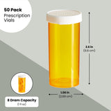 Juvale bouteilles-pilules cap Orange ouverture facile pour accès rapide.