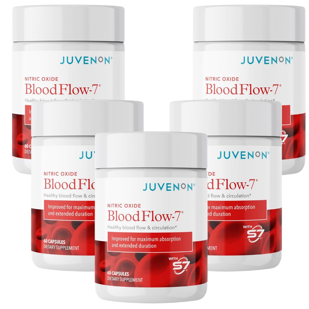 BloodFlow-7: bouteille visible avec étiquette, soutien potentiel à la circulation et à l'énergie.