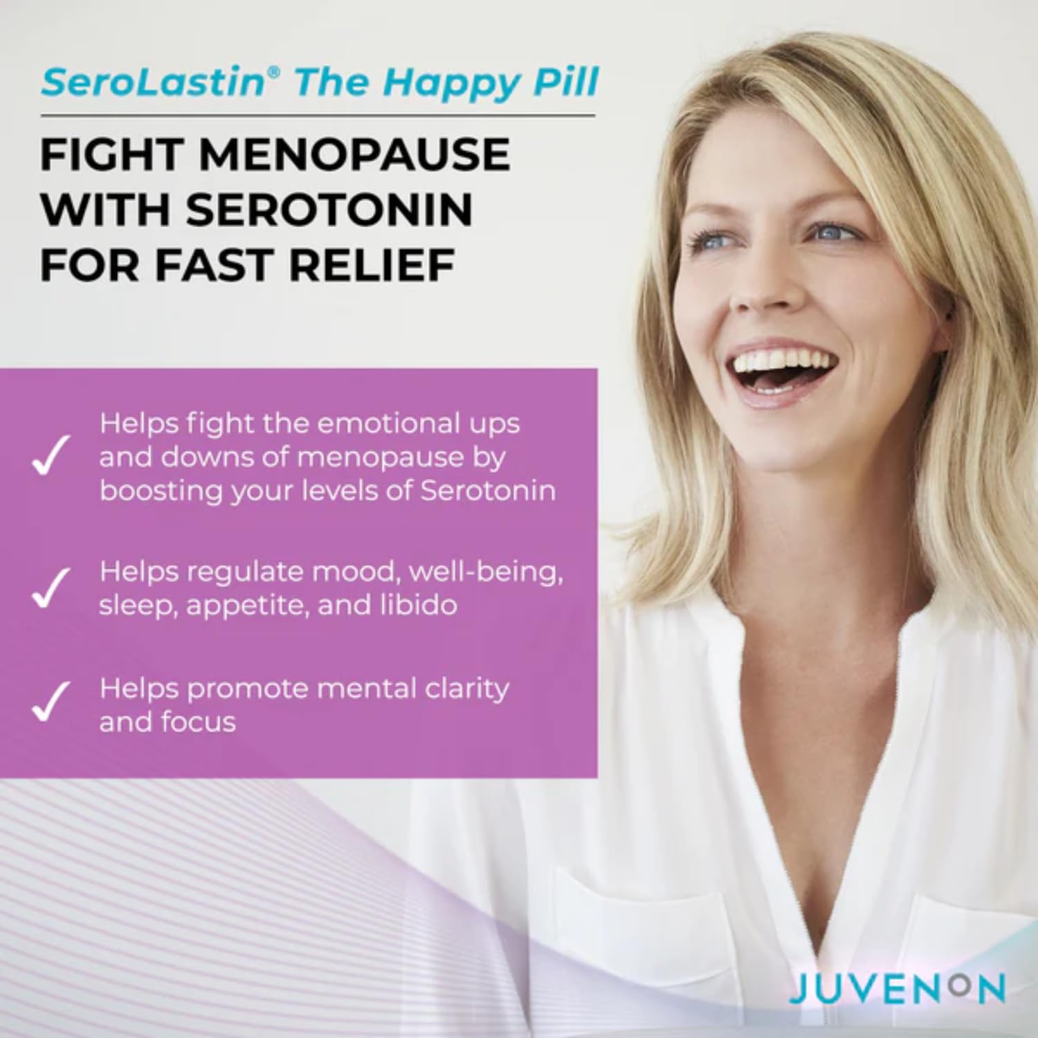 Juvenon SeroLastin capsules pleines prêtes à consommer.