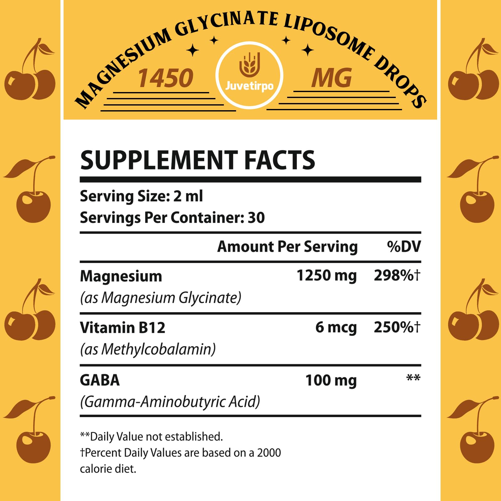 Gouttes Juvetirpo Glycinate avec doseur, pratique avant le coucher.