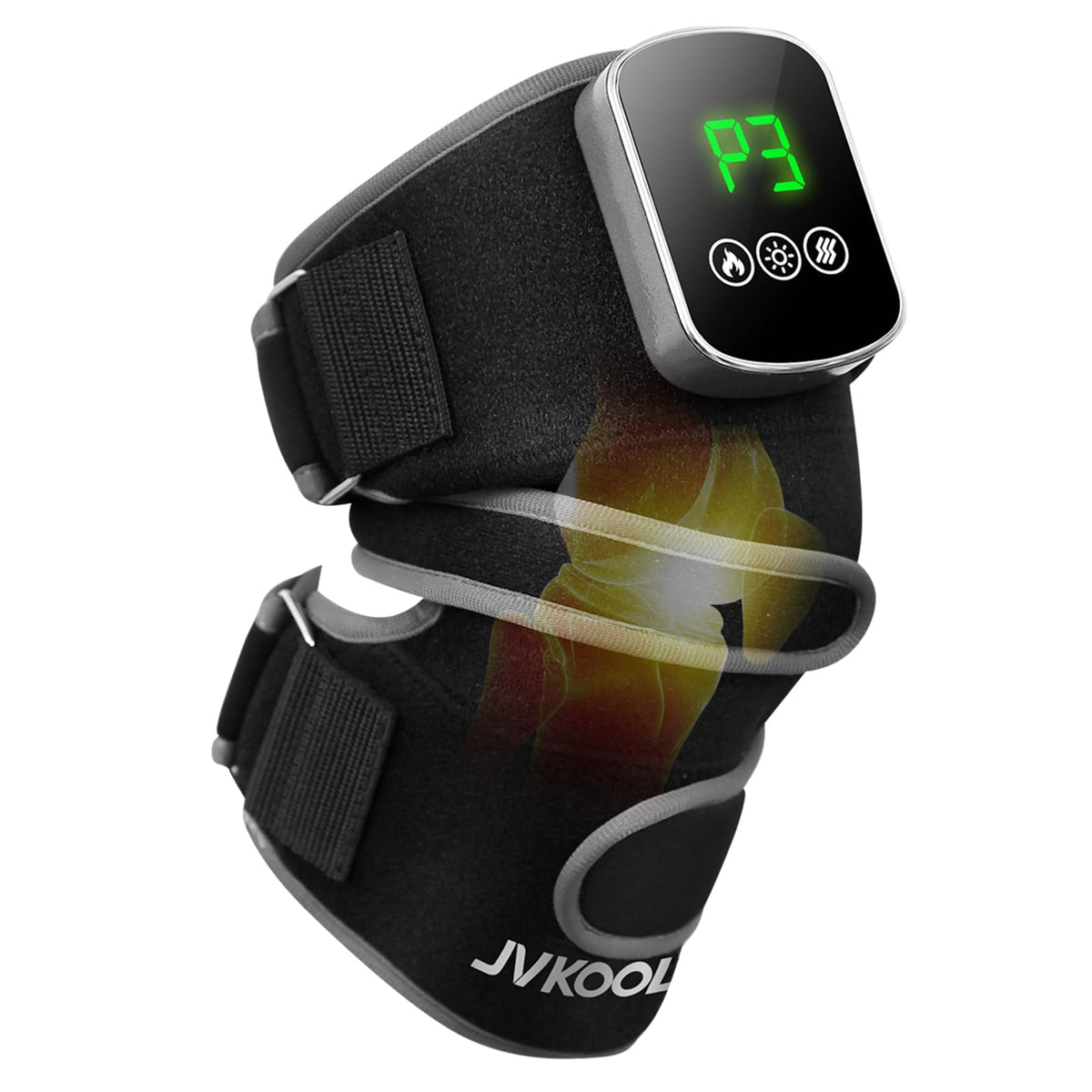JVKOOL Genou Massager, chauffage et lumière rouge pour relaxation en mouvement