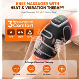 JVKOOL Genou Massager, vibration à 3 vitesses pour relaxation progressive