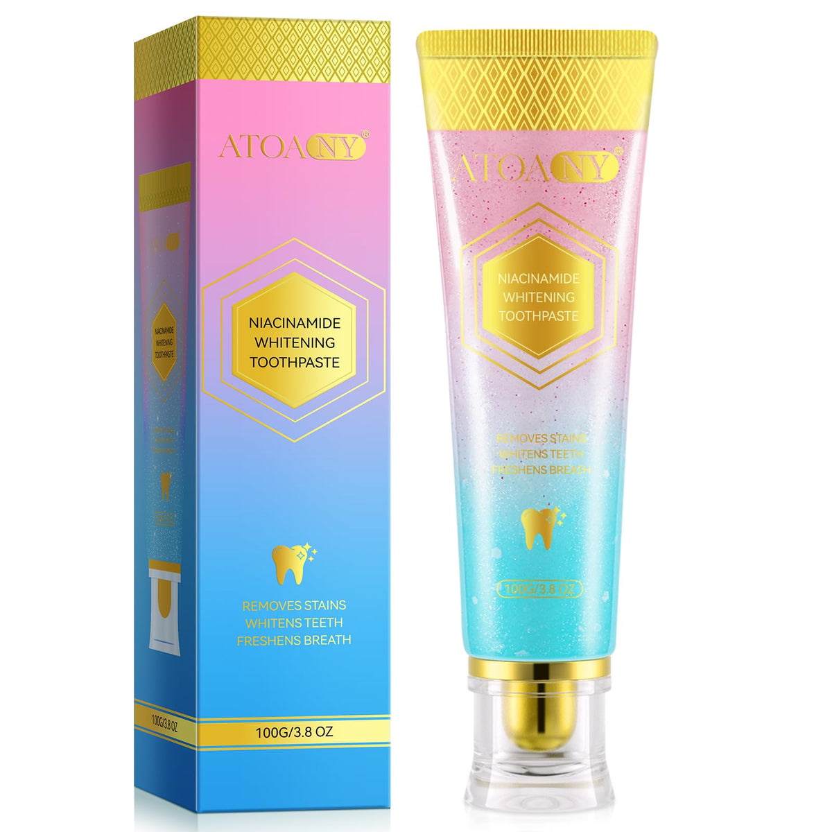 JWBVCTCR dentifrice Niacinamide – emballage élégant et pratique pour votre salle de bains.