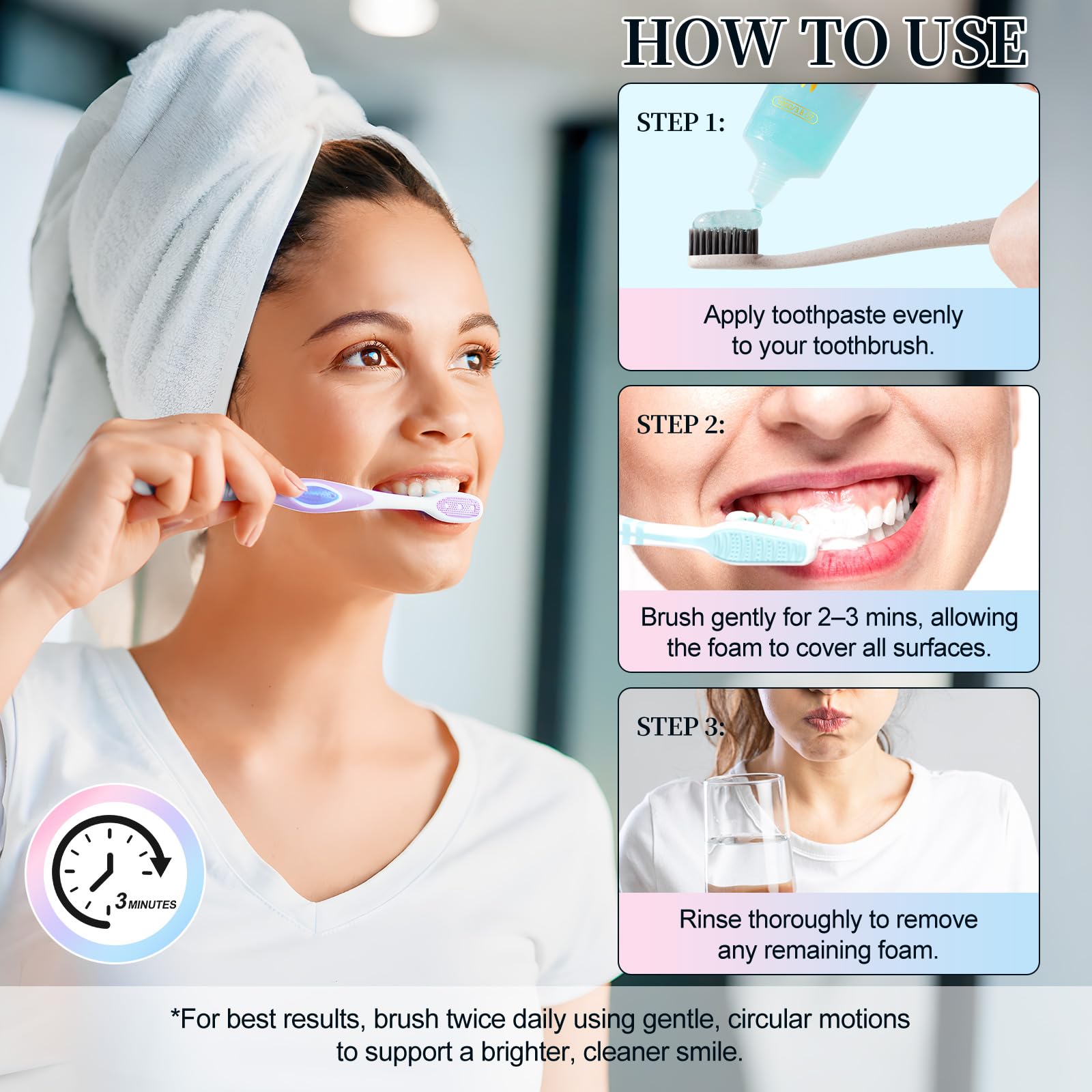 JWBVCTCR dentifrise Niacinamide – mousse légère qui rafraîchit l'haleine.