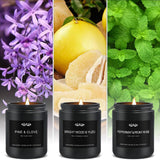 Bougies JXDLSQ design masculin noir, décoration élégante pour salon ou bureau.