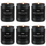 Bougies JXDLSQ ensemble 6 pièces pour homme, cadeau élégant et ambiance chaleureuse.