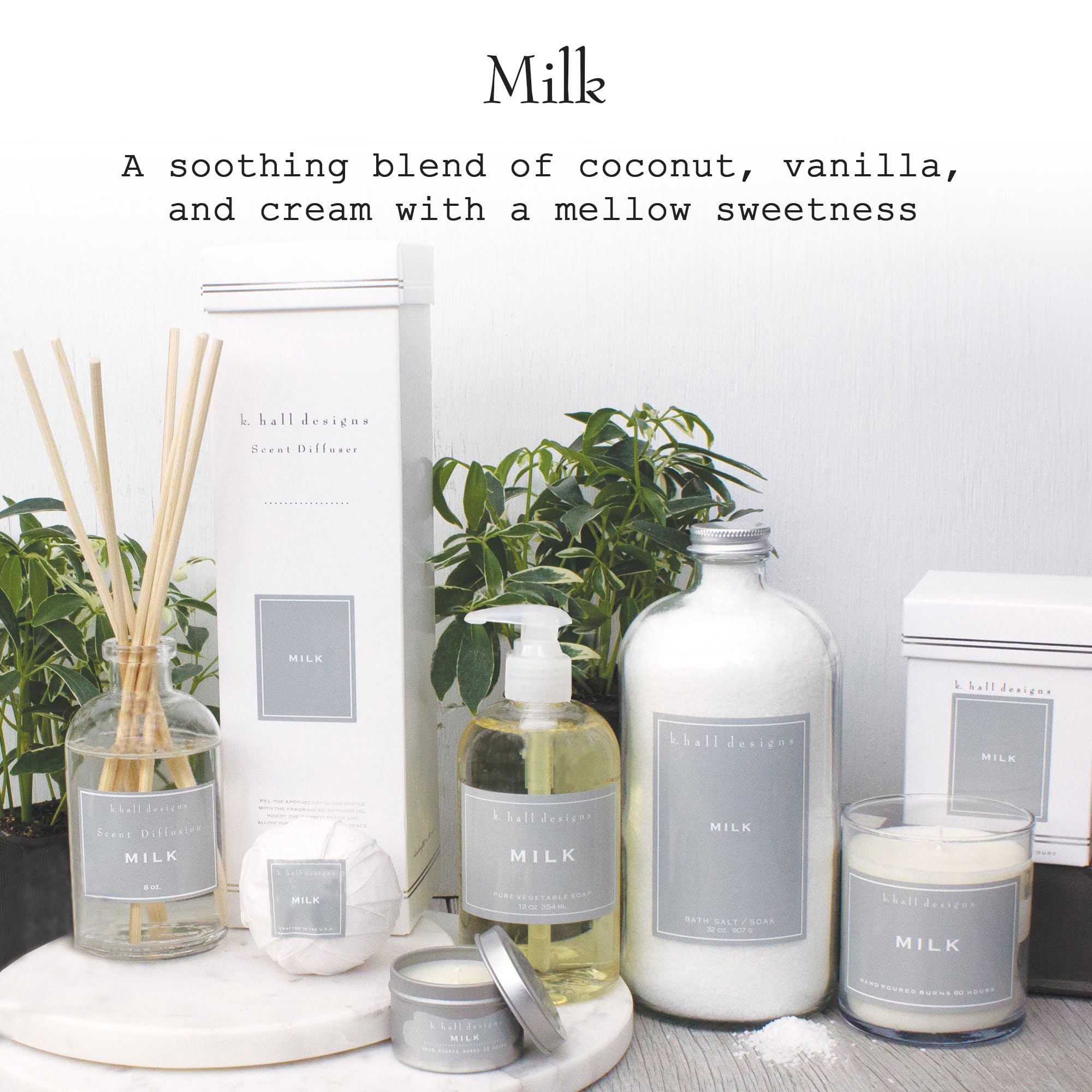 Diffuseur lait K. Hall Designs: évasion olfactive dans le salon.
