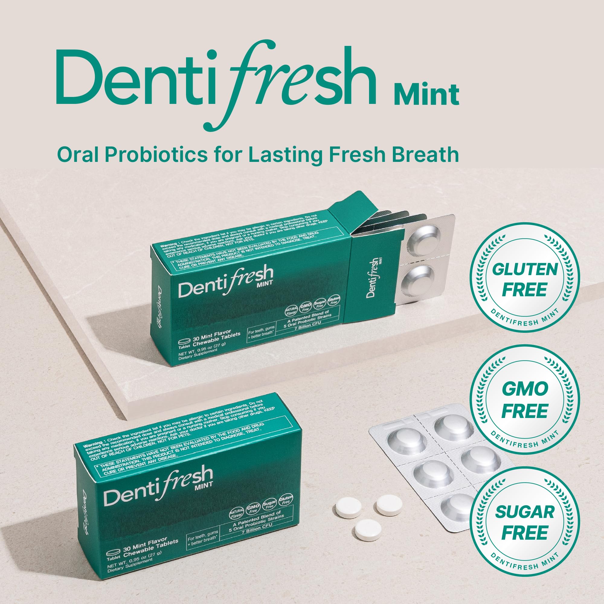 K-NUTRA Dentifresh Mint, formule sans sucre pour une douceur buccale sans culpabilité.