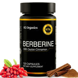 K2 Organics Berberine-Cannelle bouteille, soutien pratique pour le contrôle de l'appétit.