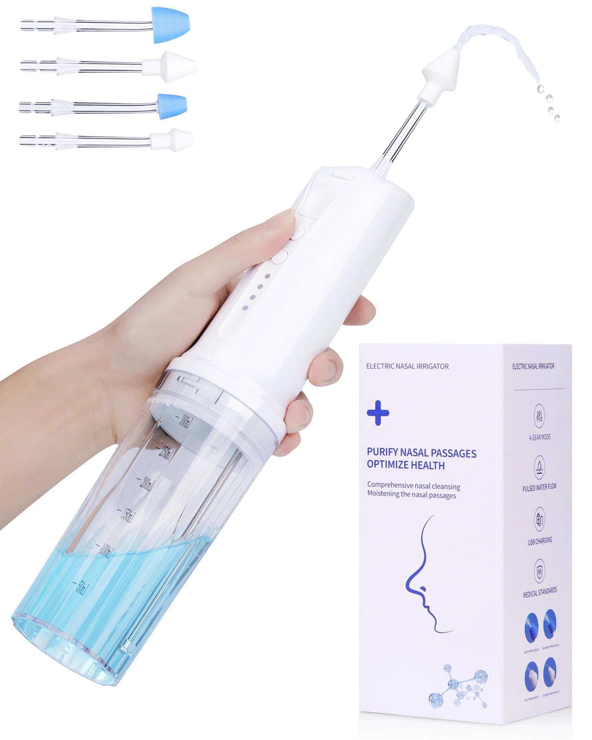 Kaaeiccr dispositif nasal à flux pulsant pour un nettoyage en profondeur.