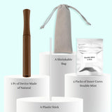 KACILEN inhalateur bois-noix-durable – sensation naturelle et durabilité.