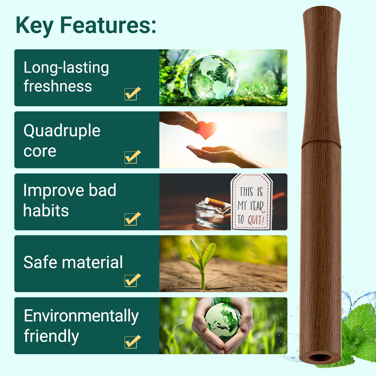 KACILEN inhalateur inserts-remplaçables-aromes – remplacements faciles pour une utilisation continue.