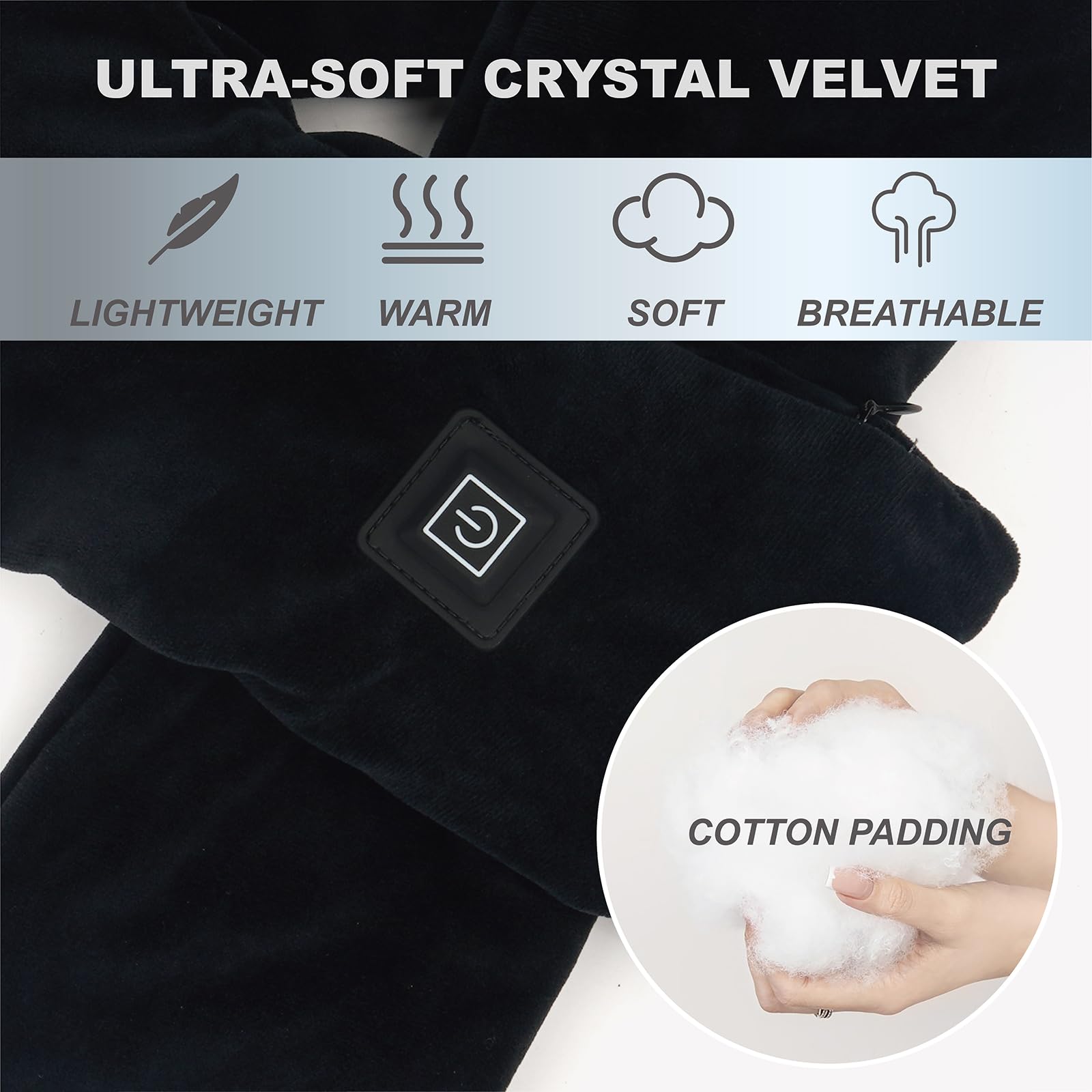 KADORVA cache-nuque chauffant en velours doux pour chaleur confortable.