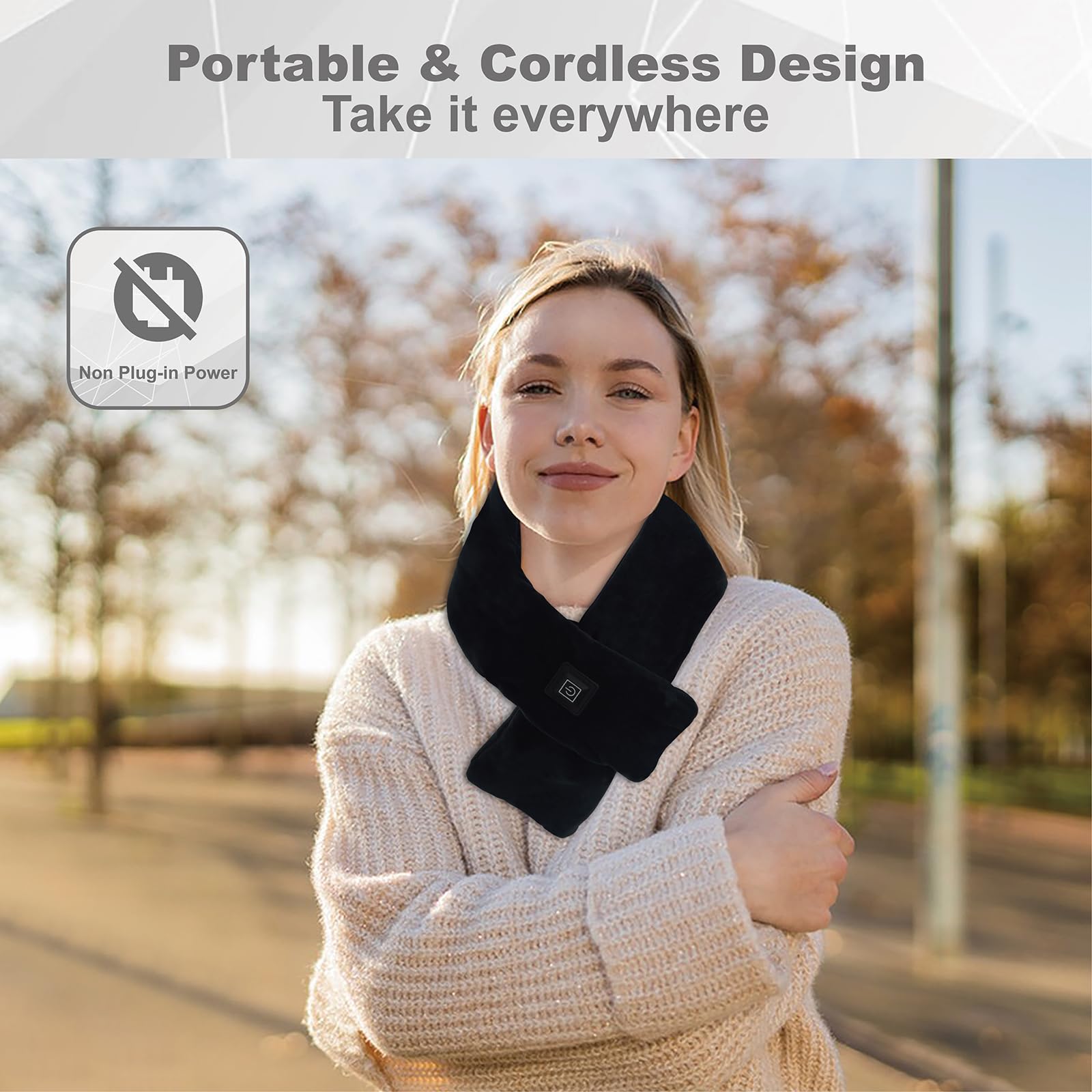 KADORVA cou chauffant portable adapté à la maison, bureau et déplacements.