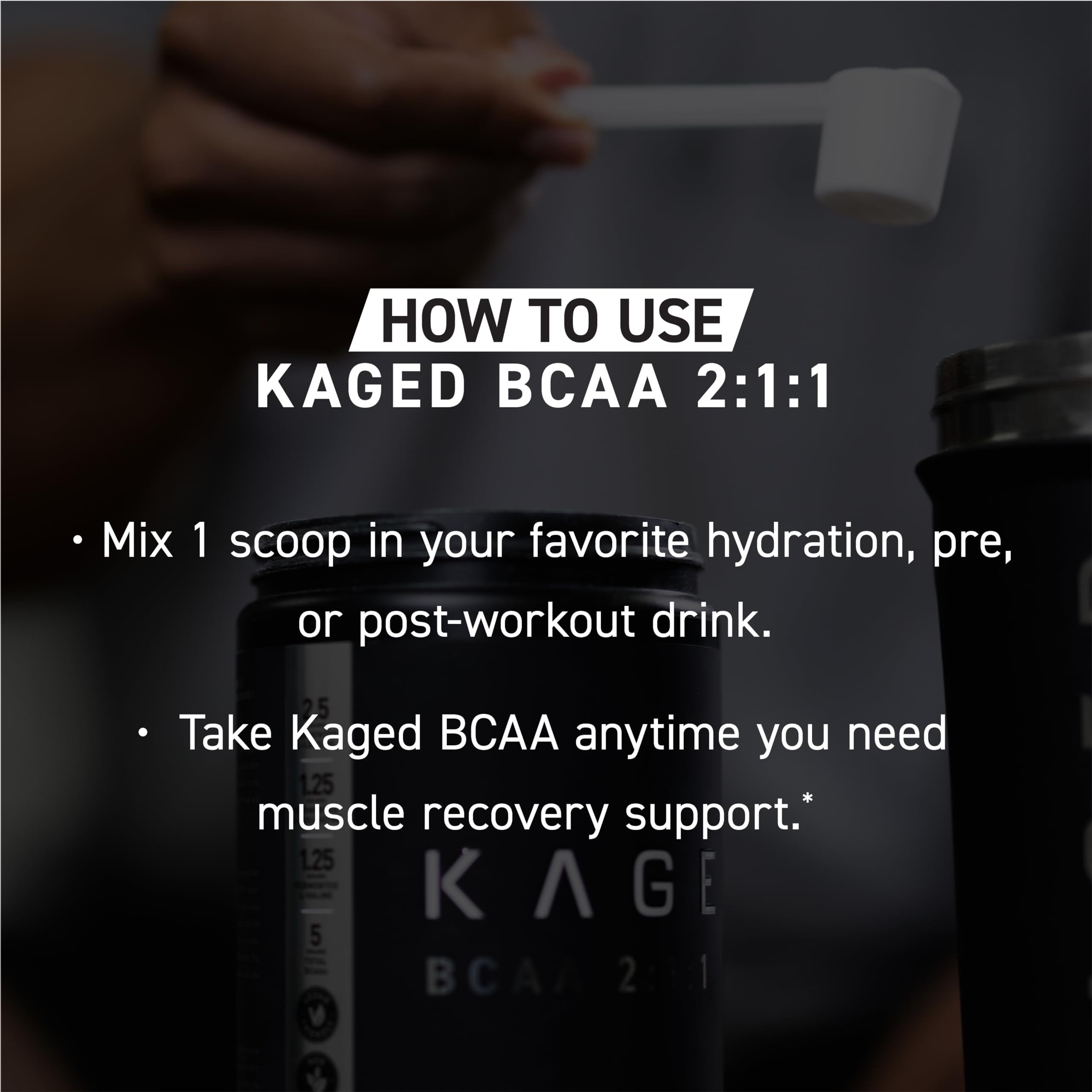 Kaged BCAAs – compatible-vegan, adapté aux régimes végan
