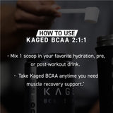 Kaged BCAAs – compatible-vegan, adapté aux régimes végan