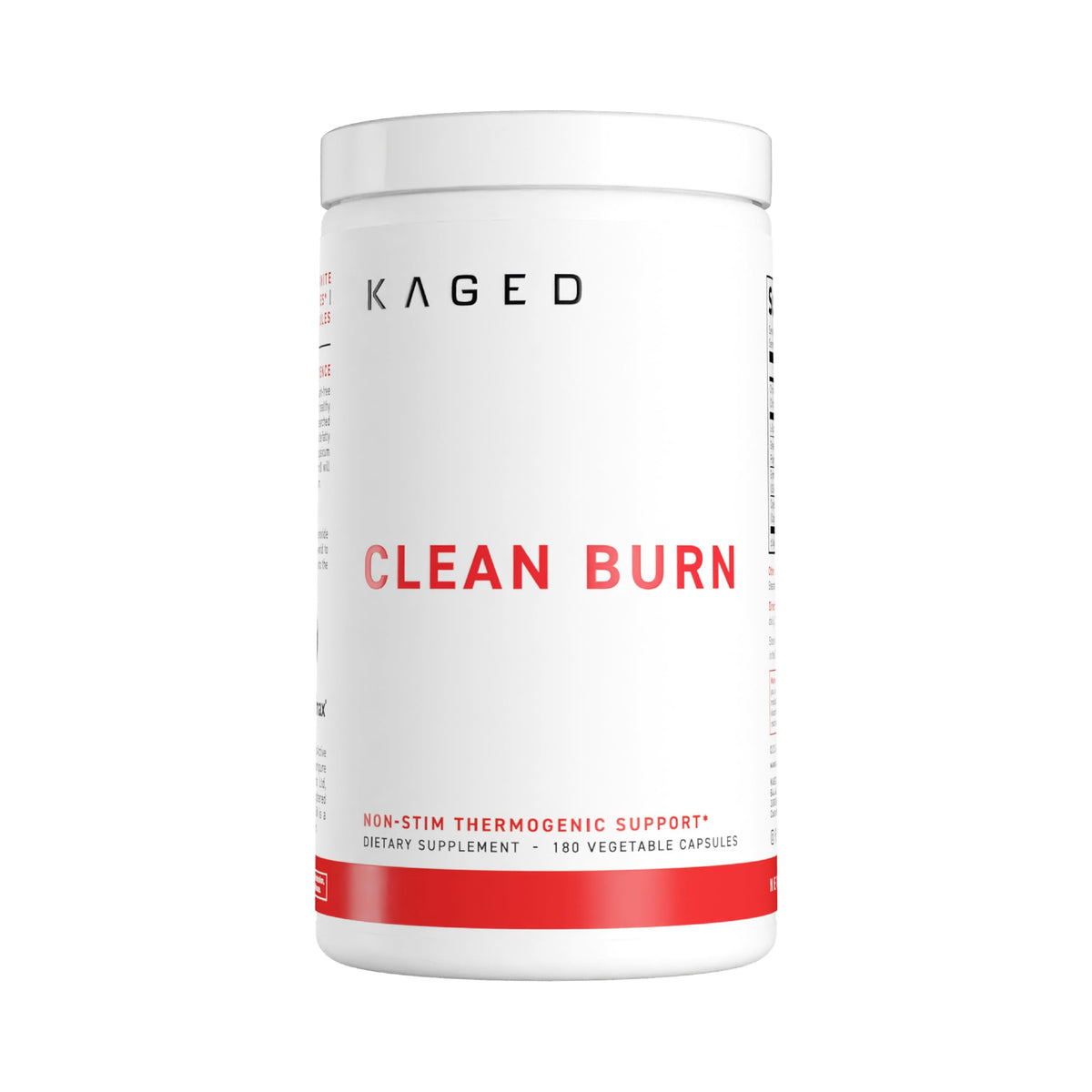 Kaged Clean Burn gélules dans la bouteille, présentation simple et dosage quotidien