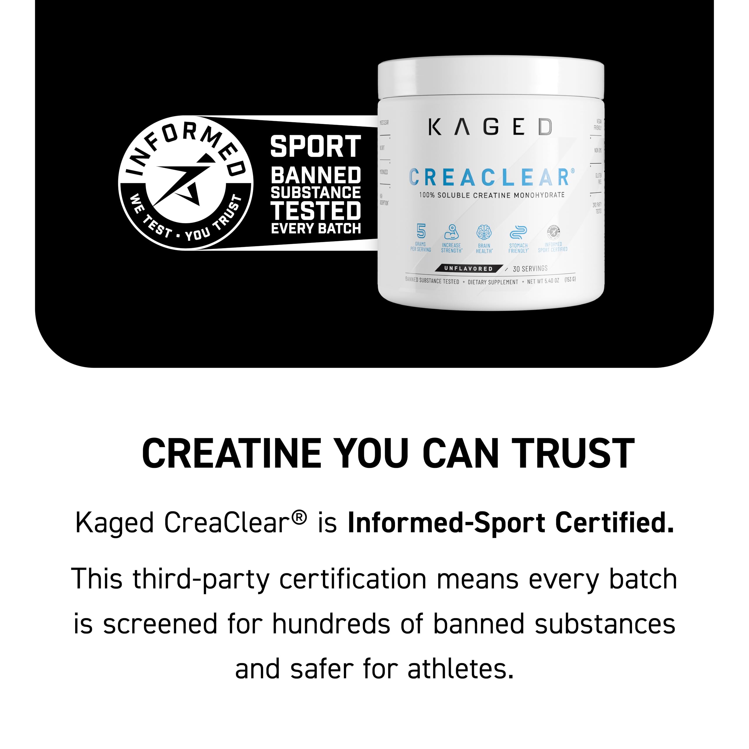 Kaged CreaClear: idéal pour les sportifs recherchant force et endurance.