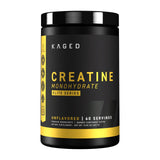 Pot de Kaged Creatine Elite non aromatisée prêt pour l'entraînement.