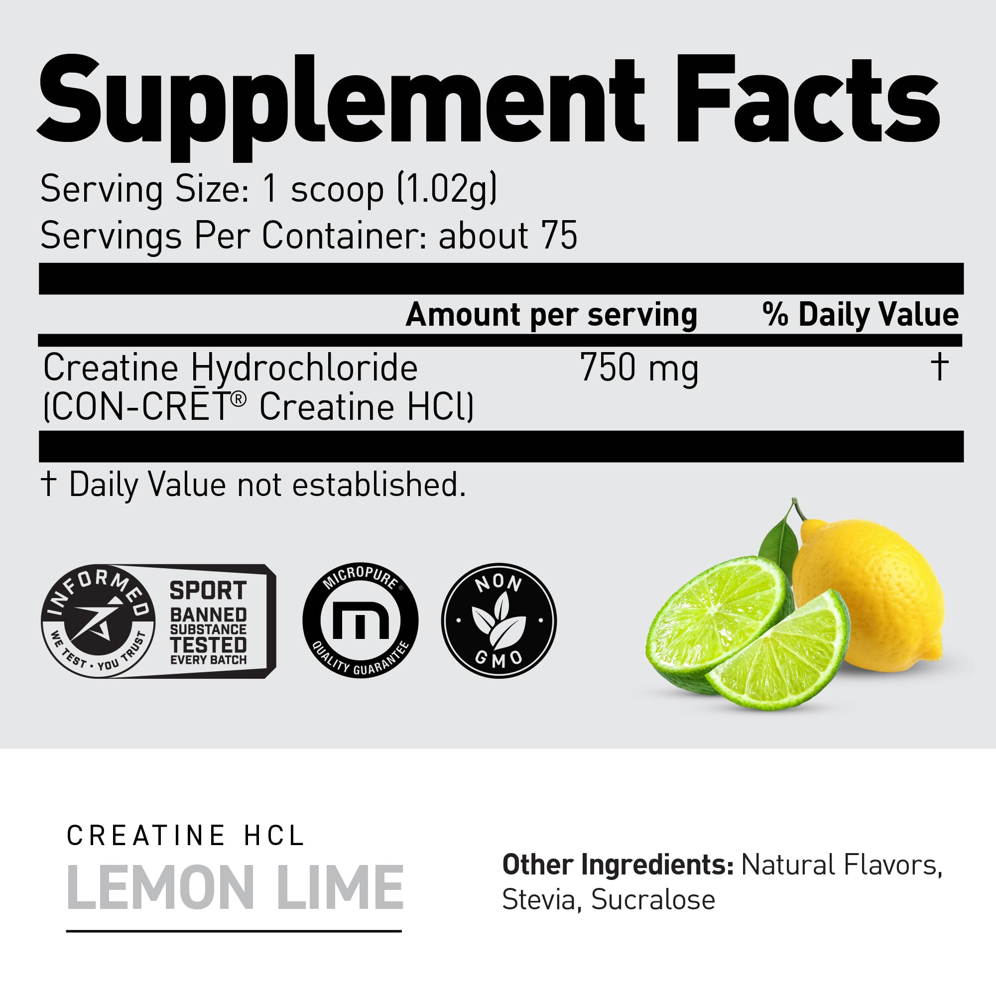 Kaged Creatine HCl sans colorants ni additifs pour une consommation pure