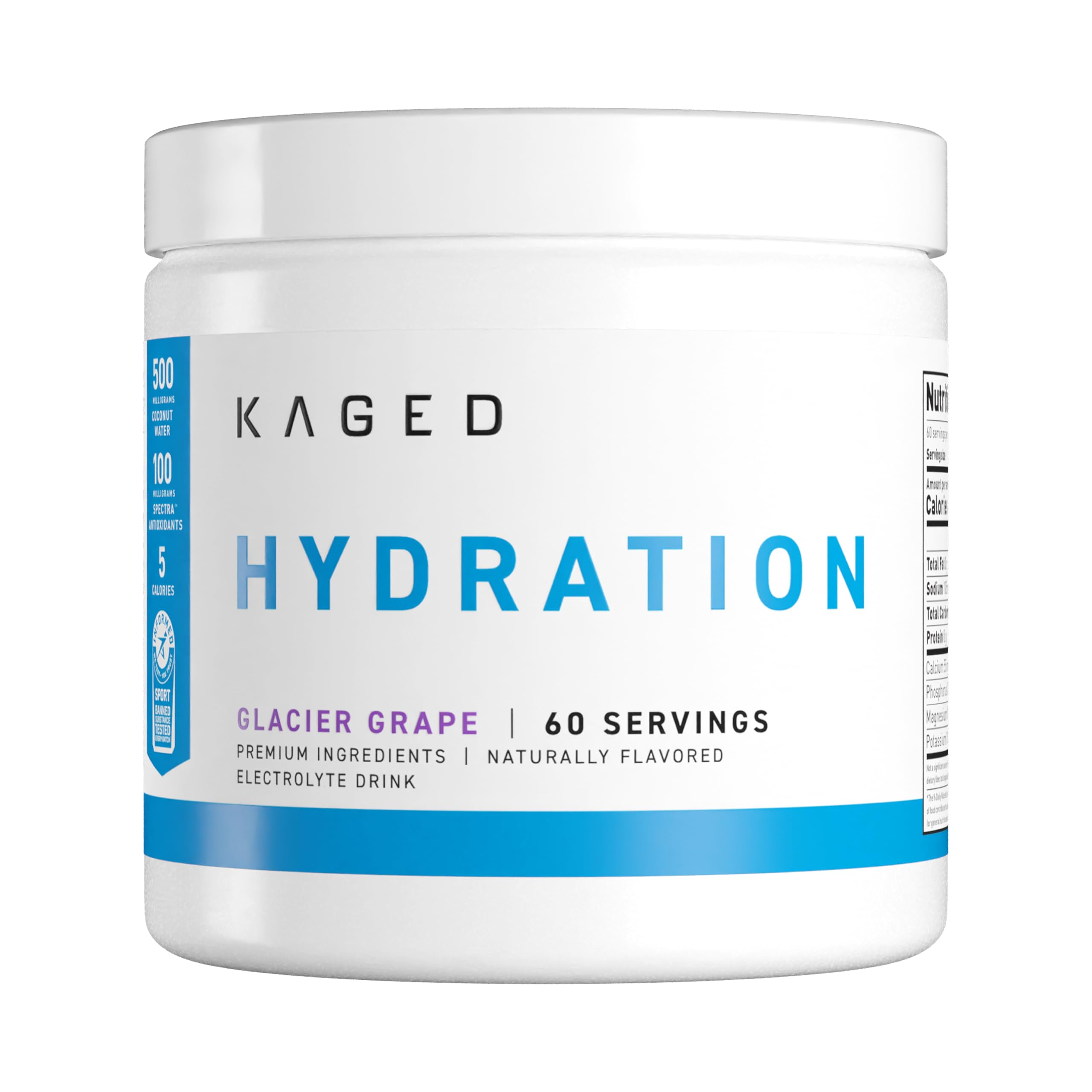 Kaged Daily Hydration, bouteille d'électrolytes pour soutenir l'hydratation pendant l'entraînement.