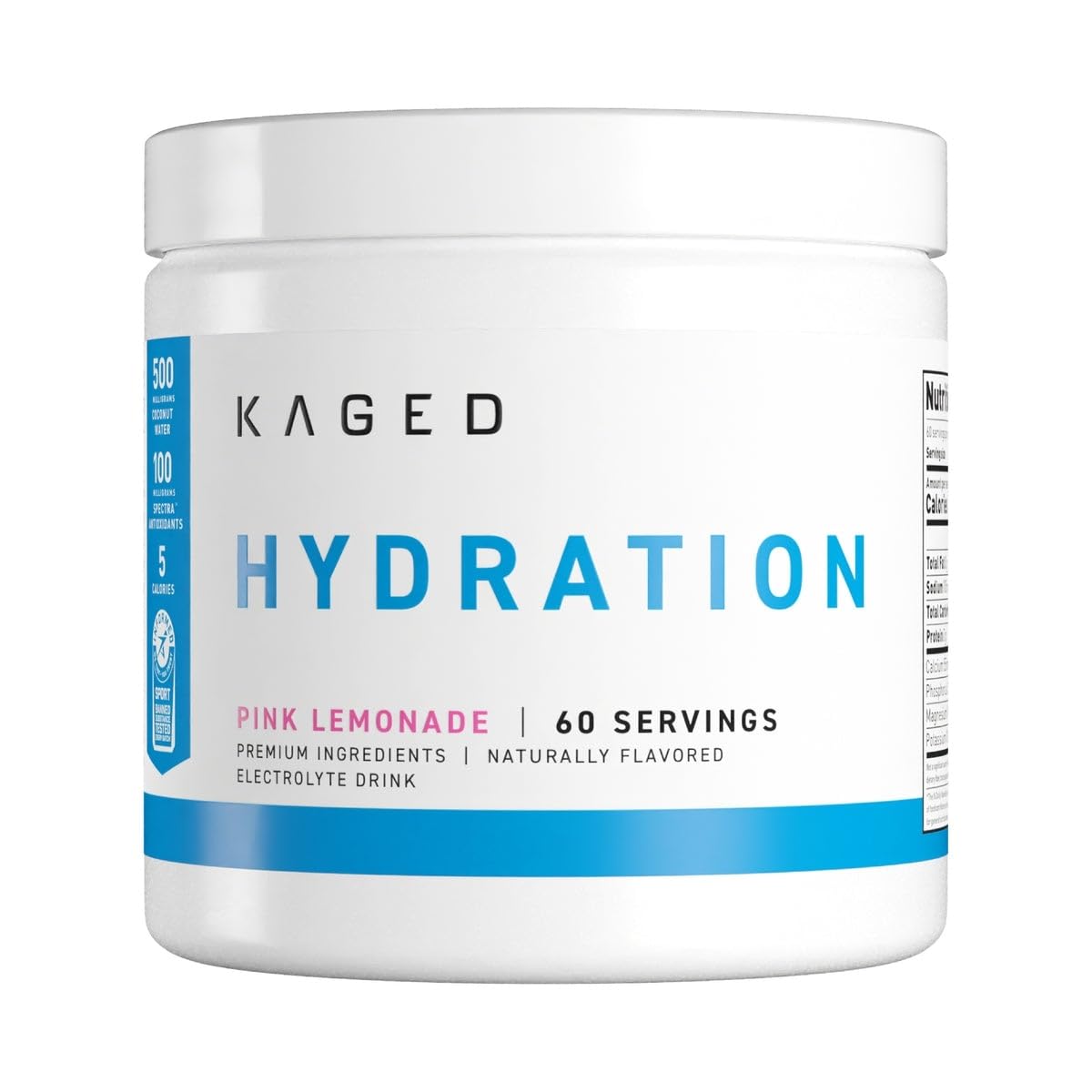 Kaged HydraCharge, bouteille citron-rose prête pour l'entraînement.