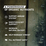 Kaged Organic Greens rituel matinal avec ashwagandha adaptogène pour le calme