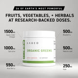 Kaged Organic Greens pot bio, ingrédients biologiques issus de fruits et légumes