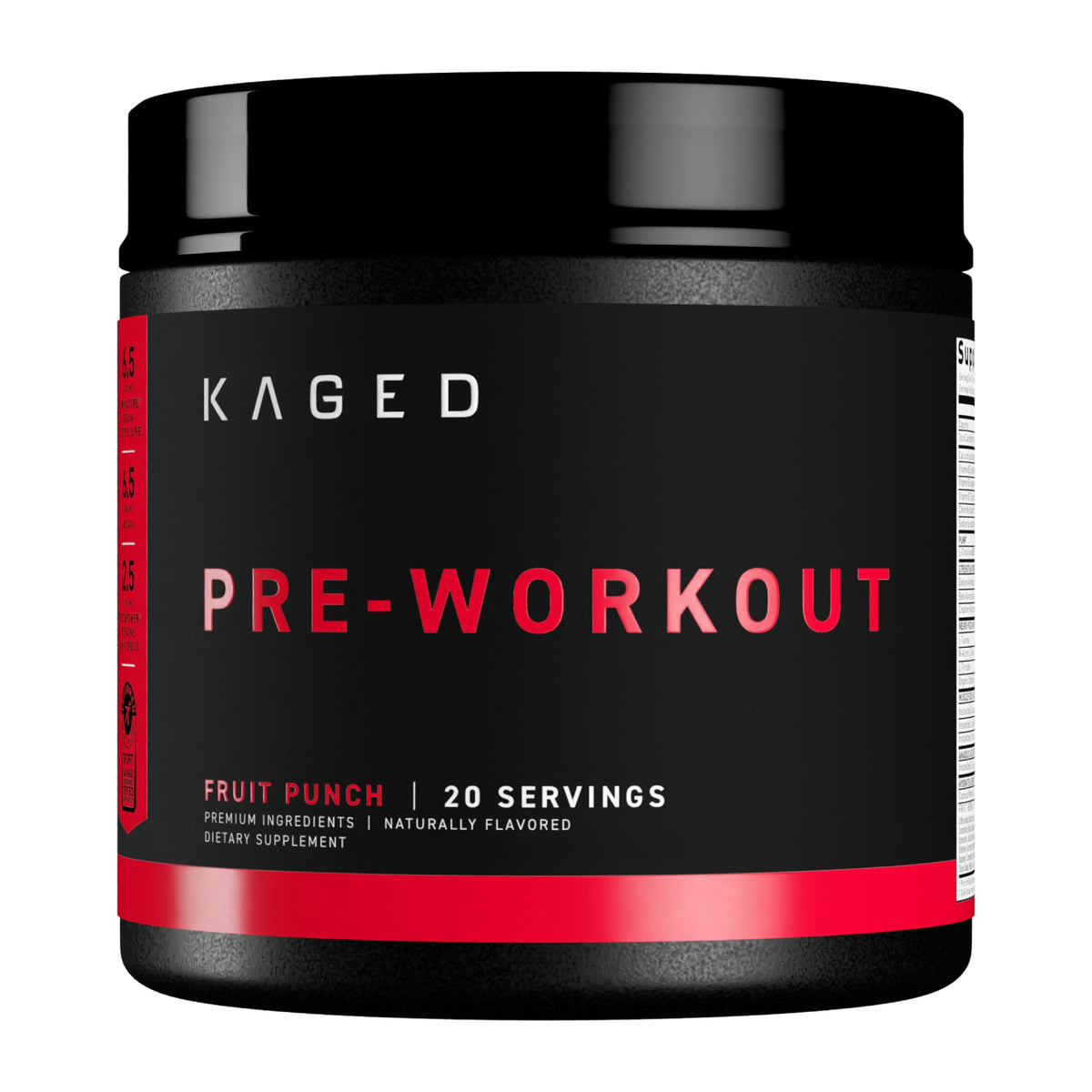 Kaged Original Pré-entraînement saveur fruits rouges acidulés — bouteille prête à mélanger pour énergie durable.