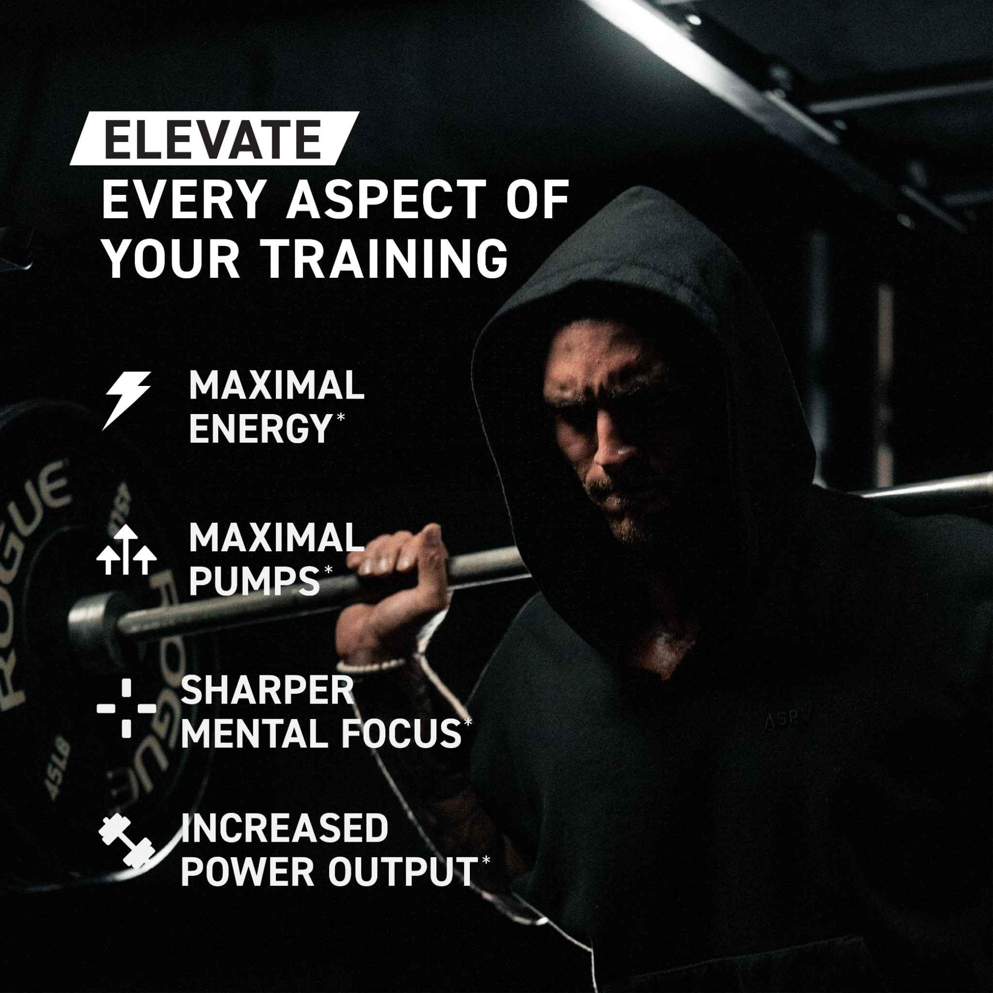 Kaged Pré-Entraînement Elite tableau nutritionnel clair et utile.