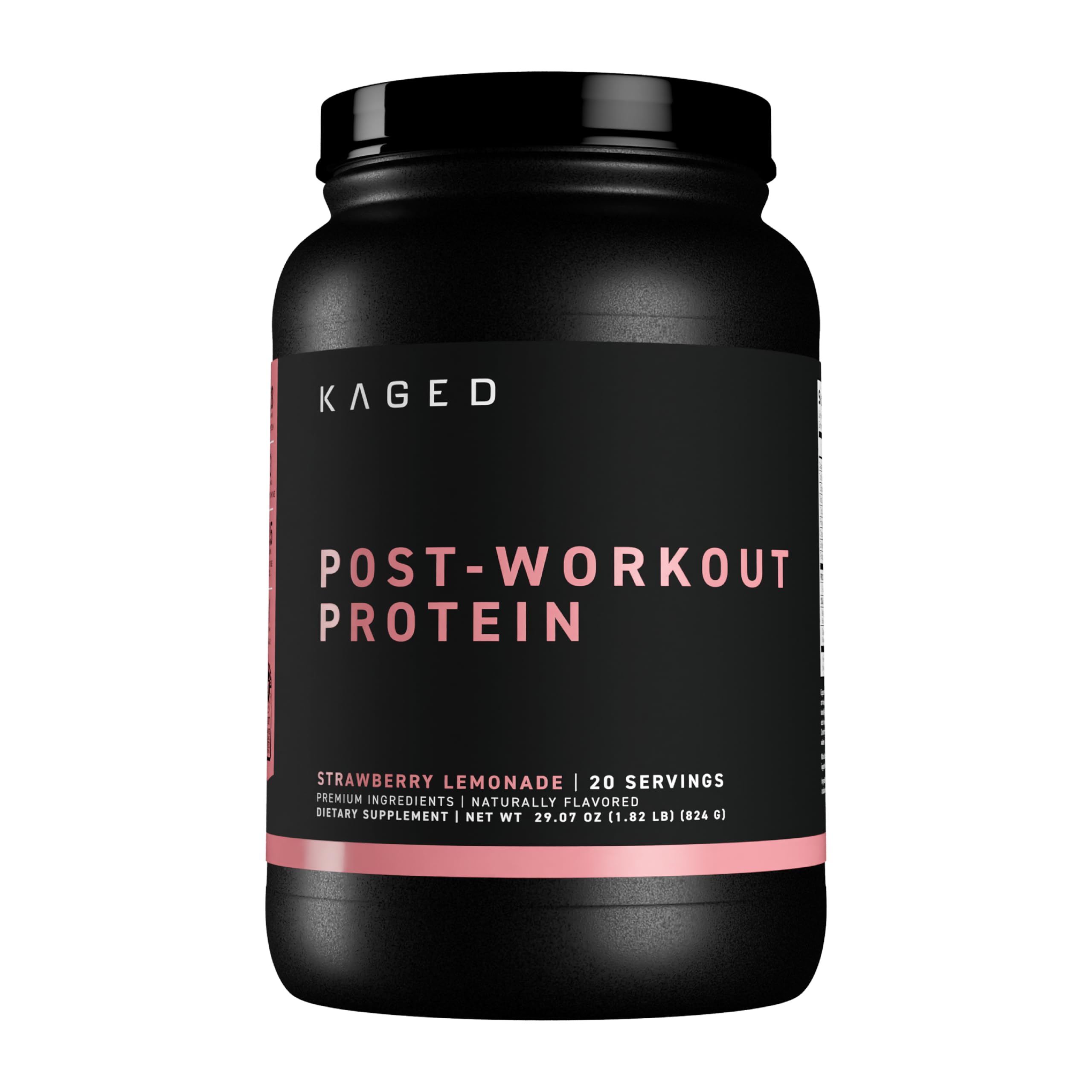 Kaged Post Workout Protein fraise-citronnade dans une bouteille, récupération potentielle visée