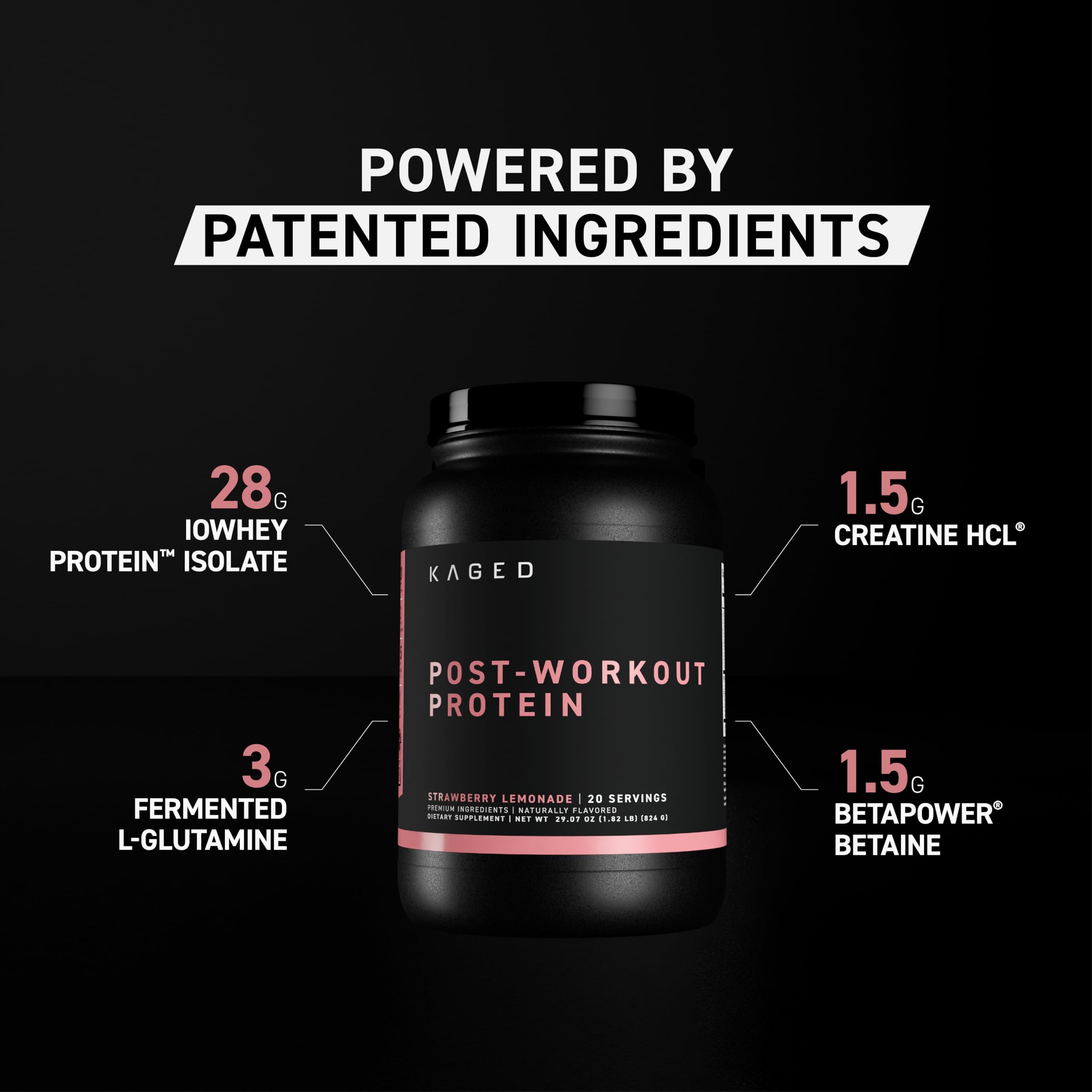 Dose précise de Kaged Post Workout Protein pour récupération musculaire après l'effort
