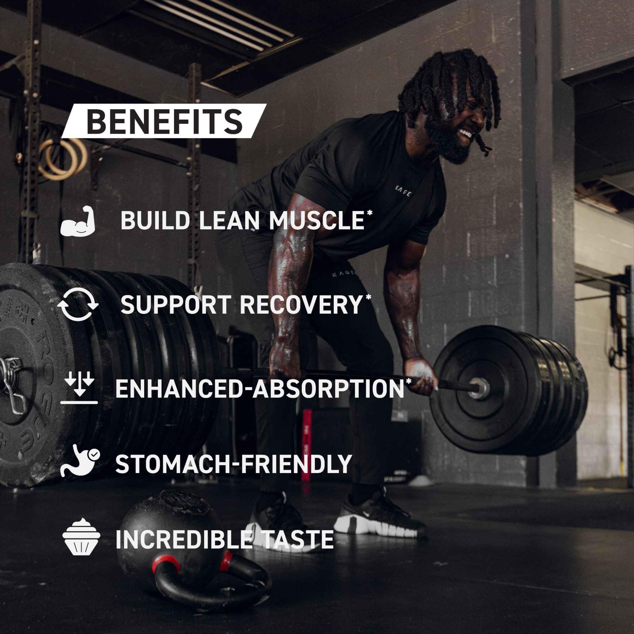 Kaged Protéine Isolat Elite – ingrédients ioWhey et caséine pour une absorption optimisée.