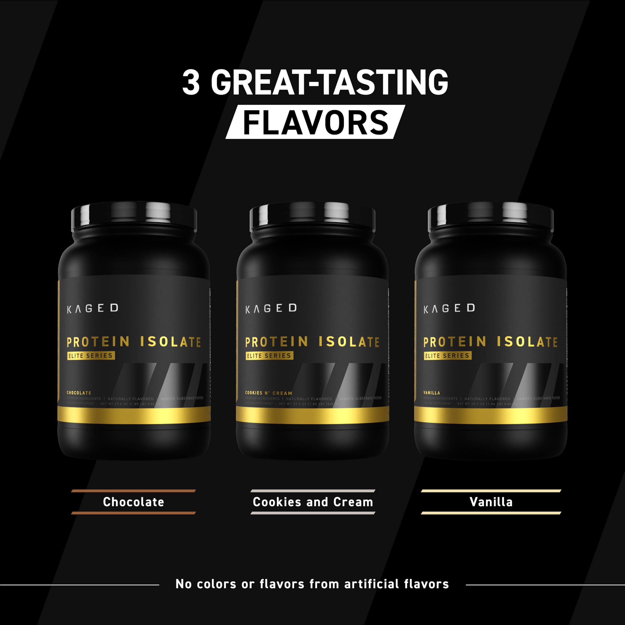 Kaged Protéine Isolat Elite – protéine pure sans gluten et sans OGM.