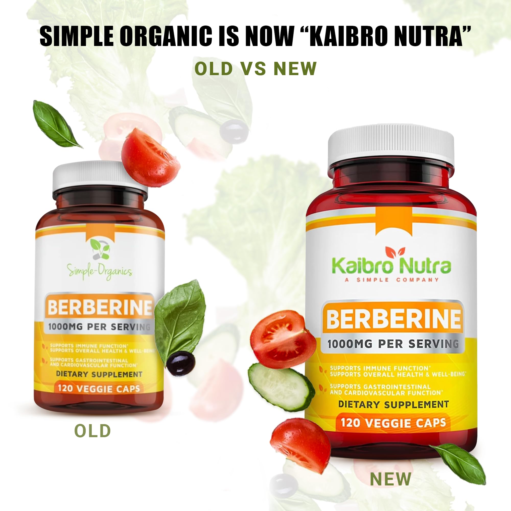 Kaibro Nutra Berberine: étiquette claire facilitant l identification et l usage