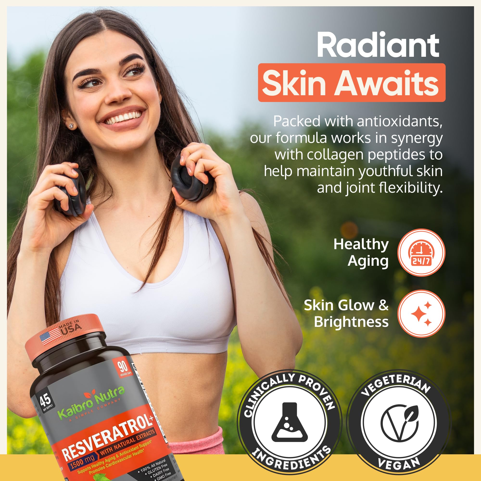 Extrait Knotweed japonais dans Kaibro Nutra pour un profil antioxydant.
