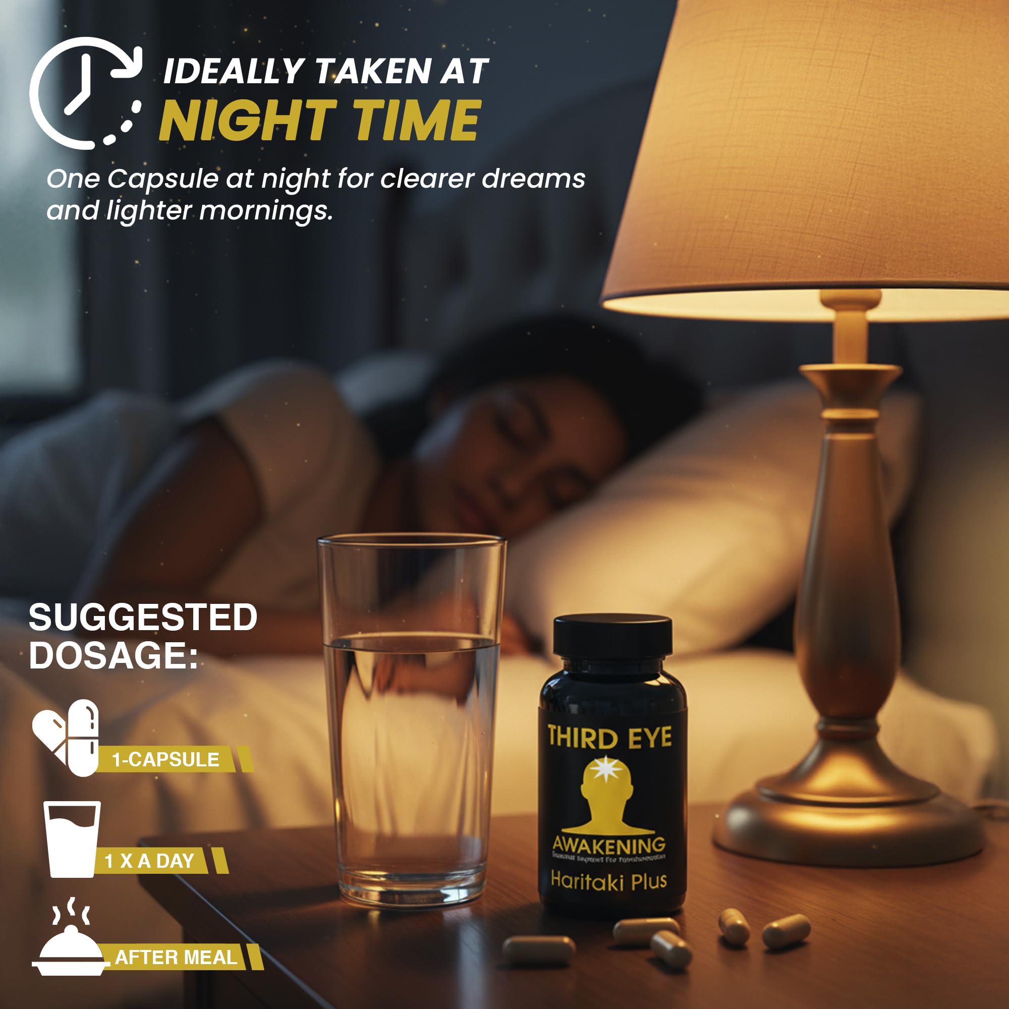 Kailash Herbals Haritaki, capsules près de plantes relaxantes, énergie naturelle.