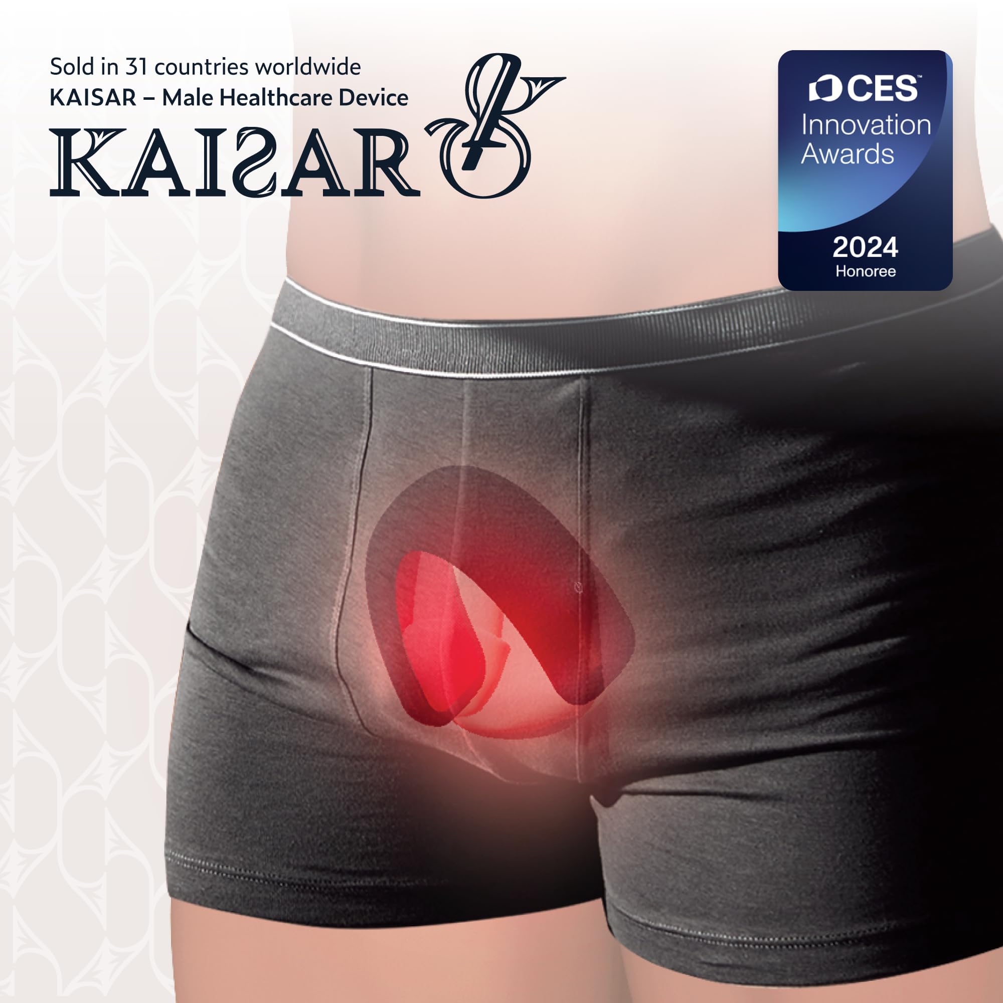 KAISAR lumière rouge 630 nm, application ciblée sur le pénis.