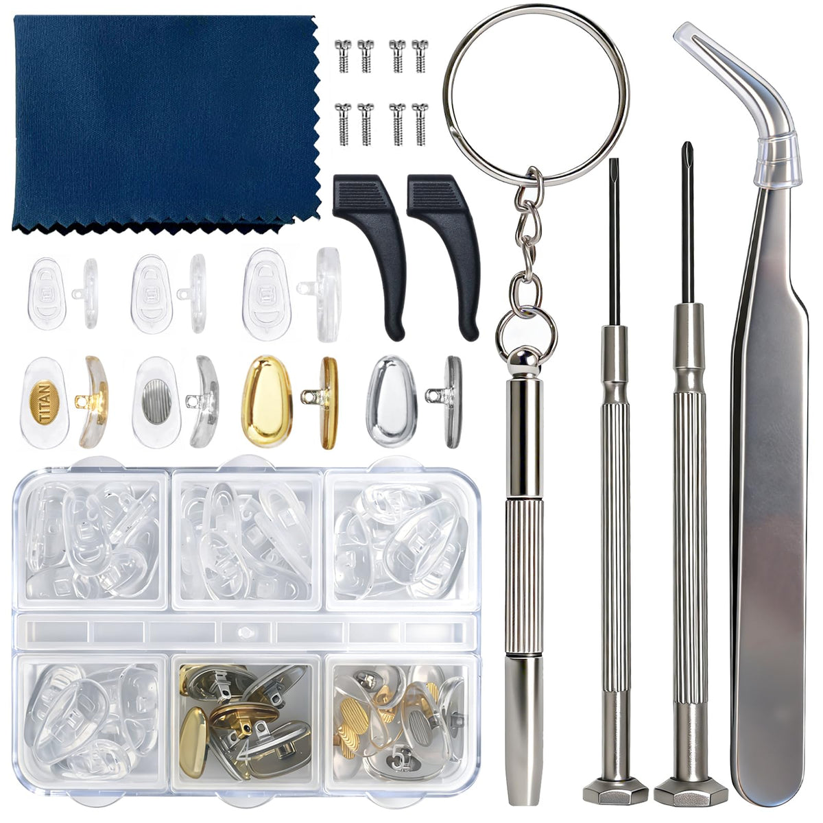 KaiserNgu kit réparation lunettes avec plaquettes visser pour un ajustement durable