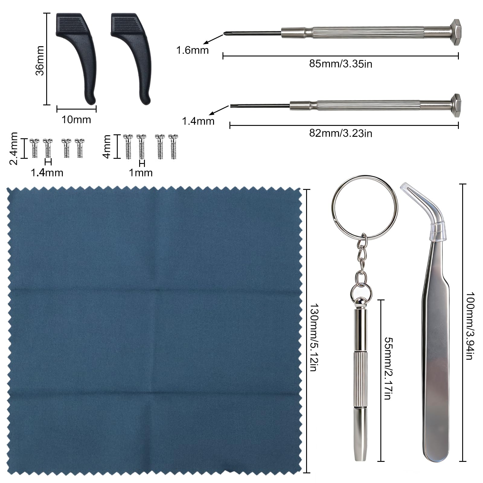 Vis pour lunettes KaiserNgu, fixent solidement les plaquettes et compensent l’usure