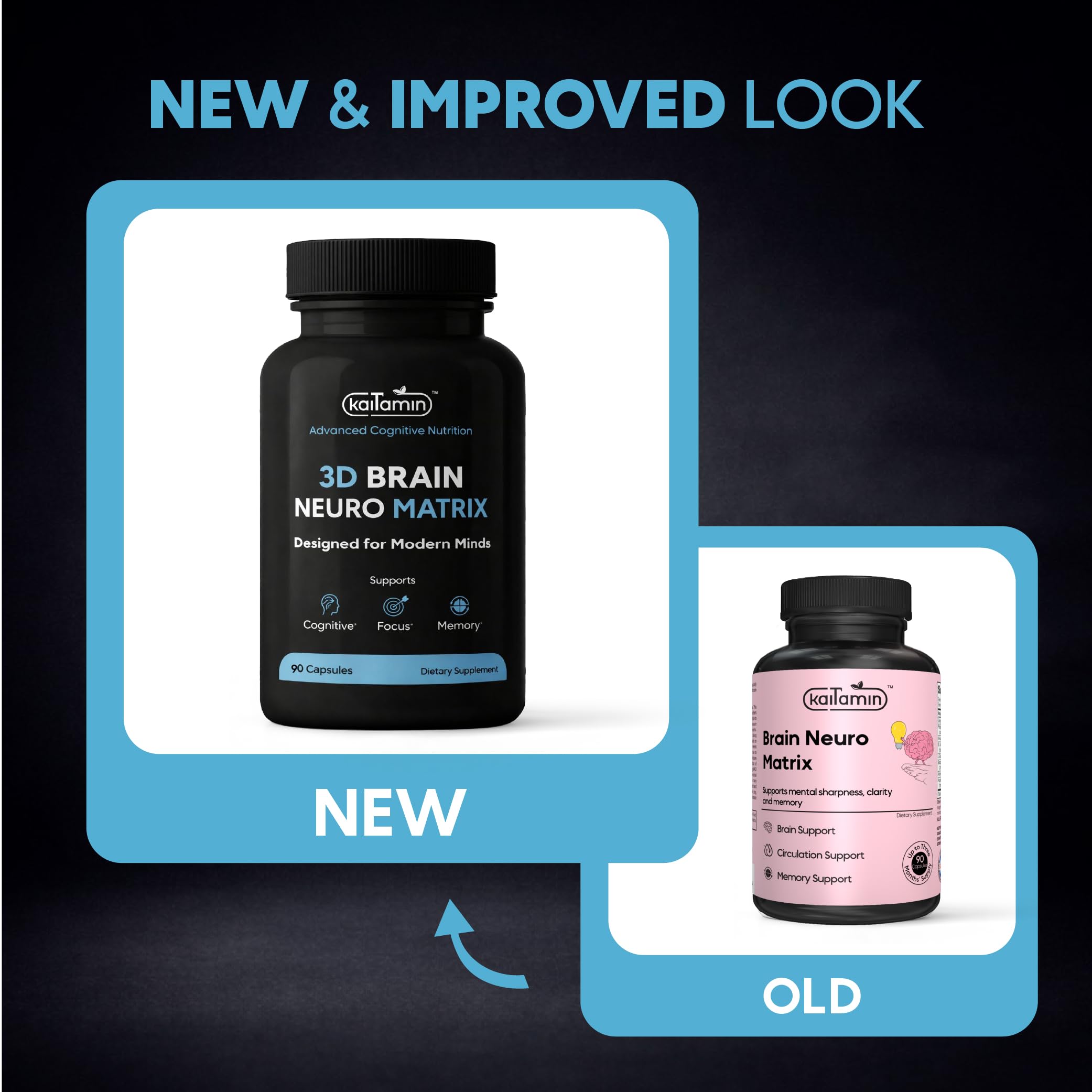 Kaitamin Brain Neuro Matrix – capsules faciles à avaler pour concentration soutenue.