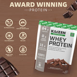 Kaizen Naturals Whey Protéine chocolat préparation: mélange sans effort pour une boisson onctueuse