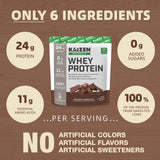 Kaizen Naturals Whey Protéine chocolat tableau nutritionnel: transparence sur les valeurs par portion