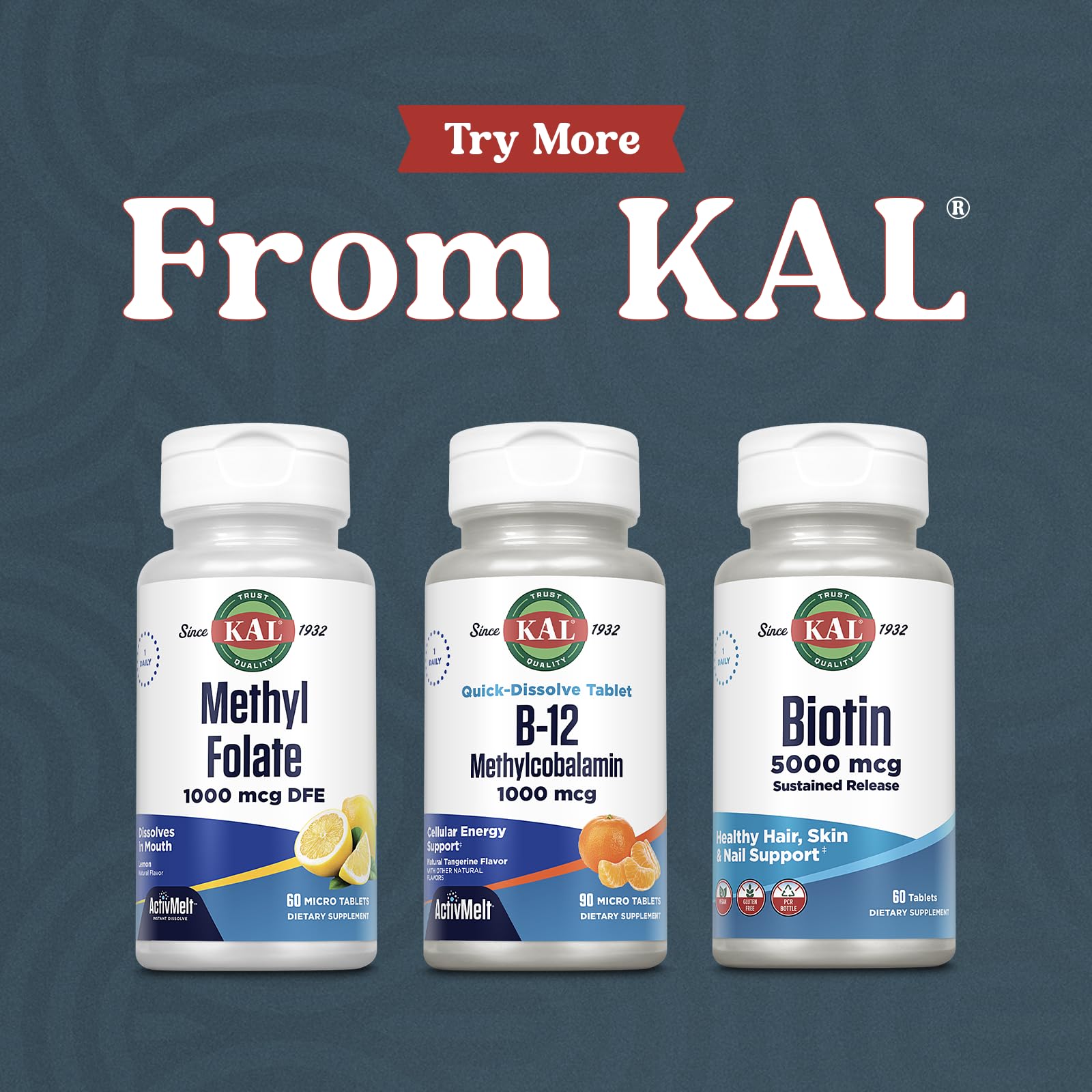 KAL B12 ActivMelt 1000mcg par micro-tablette pour le métabolisme