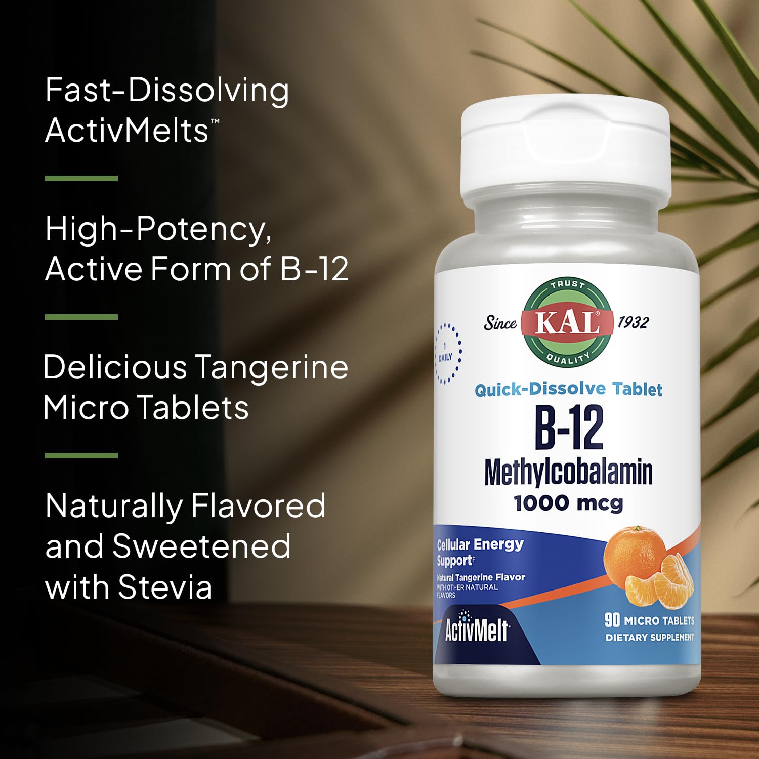 KAL B12 ActivMelt absorption optimale grâce à la forme méthylcobalamine