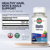 Kal Biotine 5000mcg, comprimés miniatures: format facile à avaler.